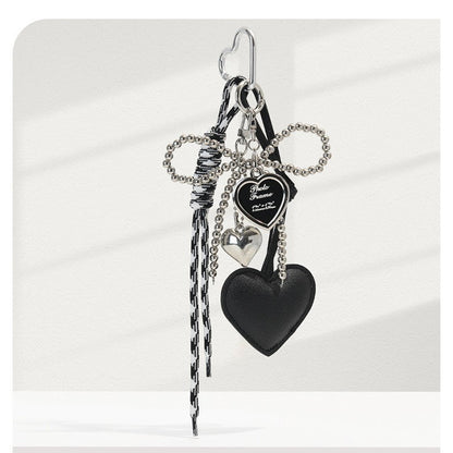 Simple Bow Heart Keychain Bag Charm