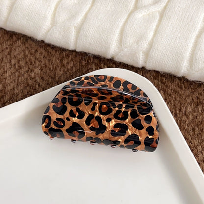 Vintage Leopard Large Square Hair Claws