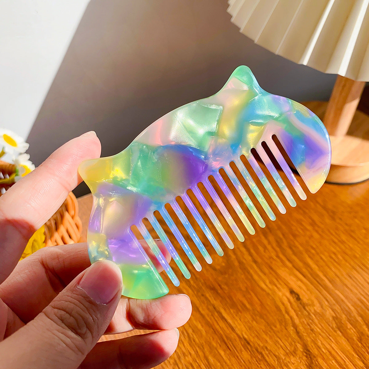 Cute Mini Cat Ear Acetate Hair Comb