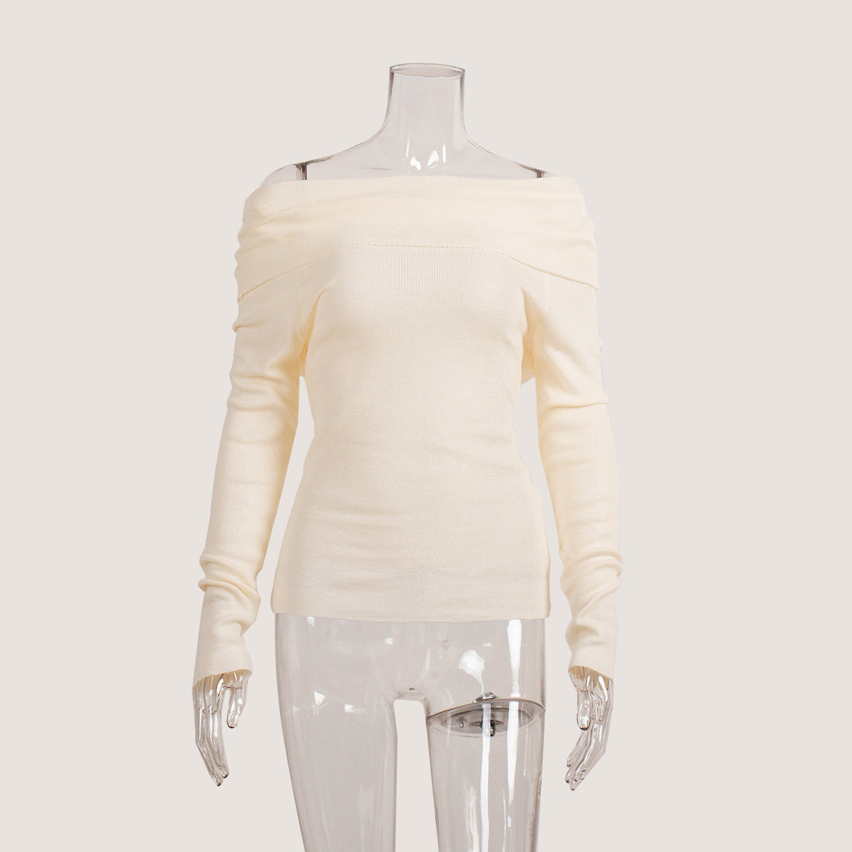 Off Shoulder Sexy Solid Color Knit Top