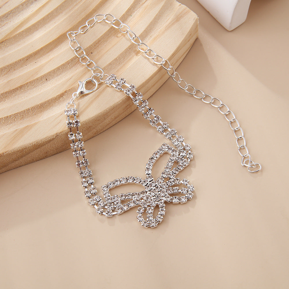 Butterfly Rhinestone Sweet Anklets