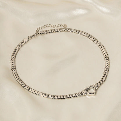 Hellow Out Heart Shade Pendant Necklace