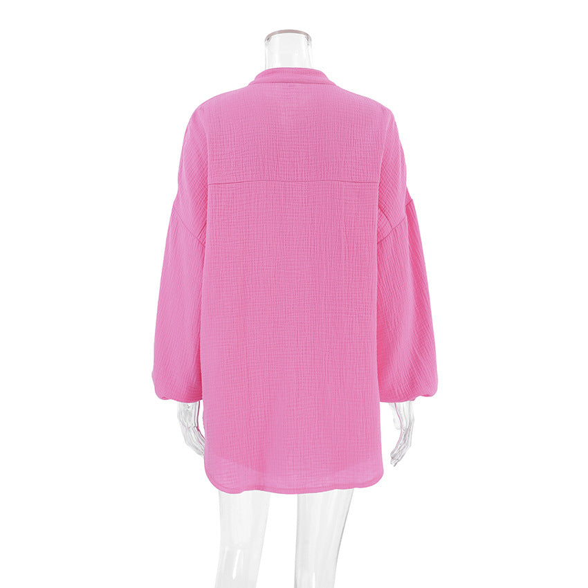 Solid Color Loose Casual Homewear Sets