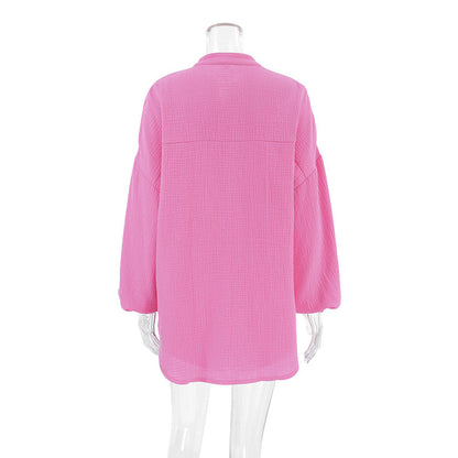 Solid Color Loose Casual Homewear Sets