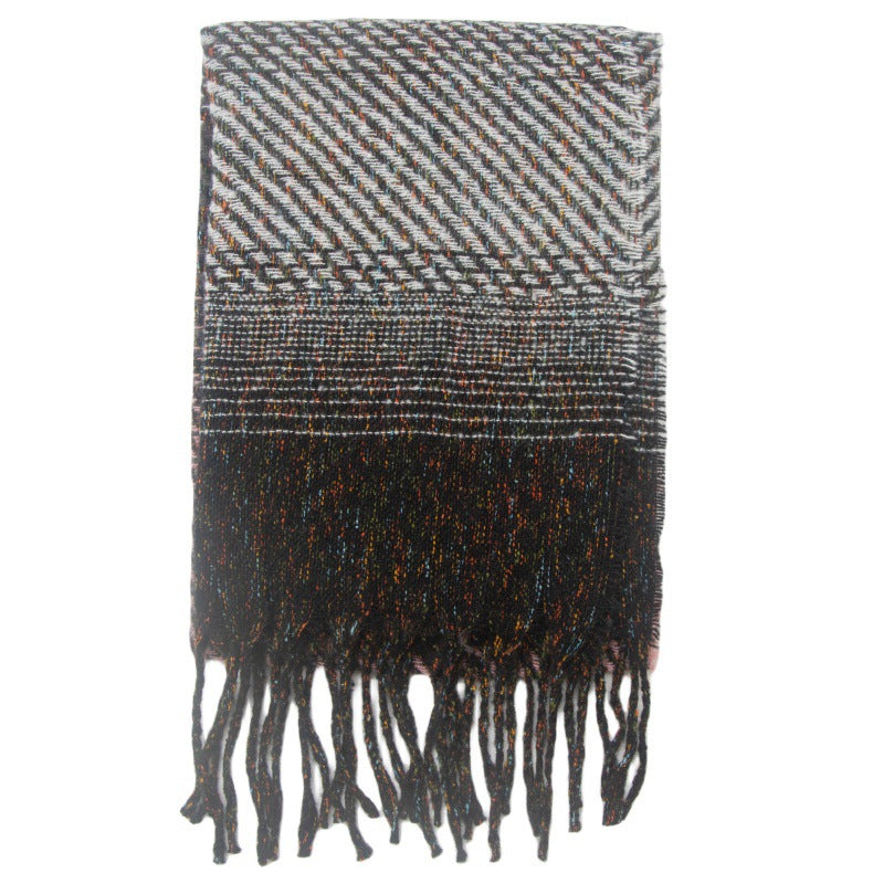 Gradient Color Tassel Soft Scarves