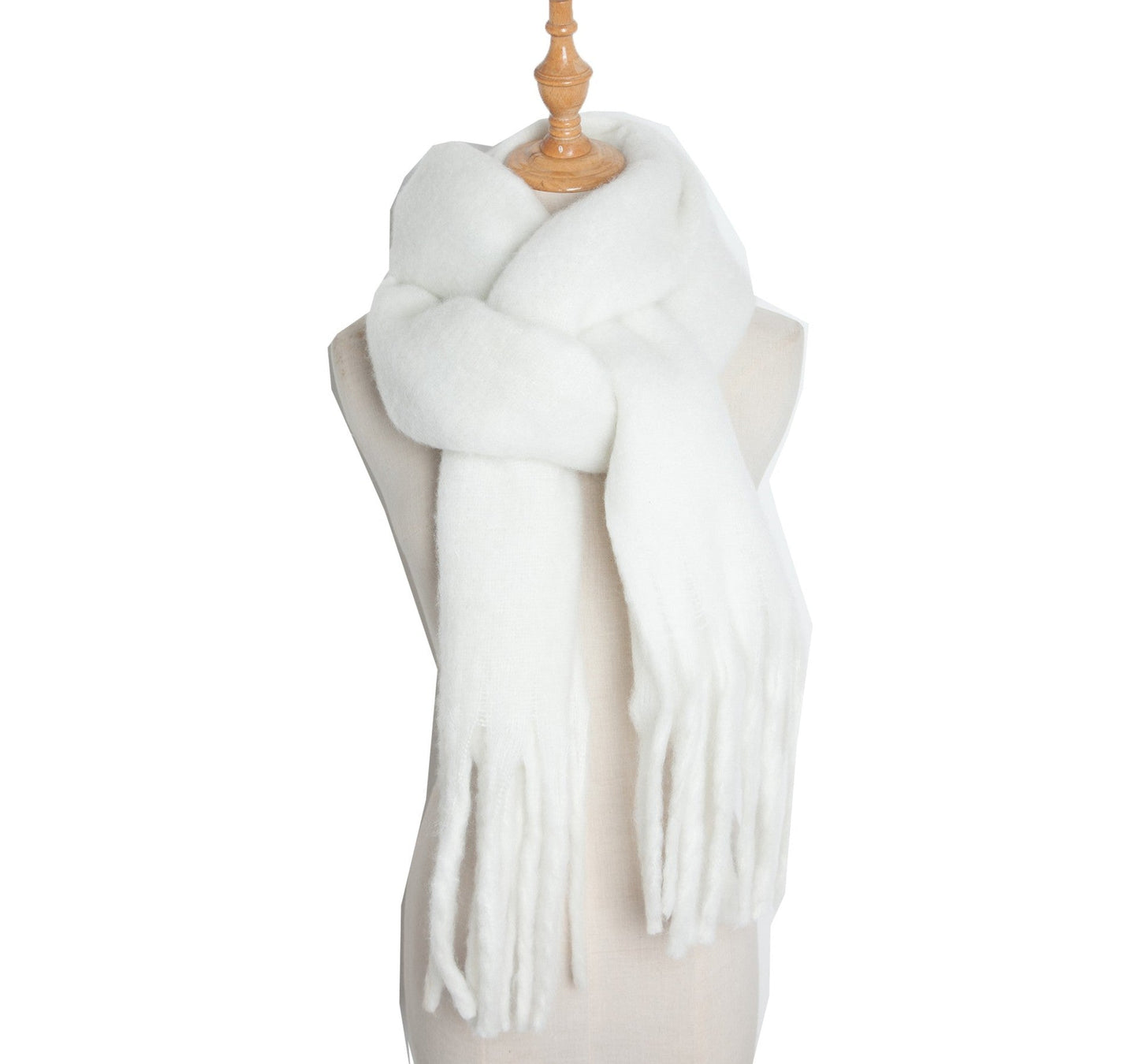 Solid Color Simple Tassel Scarves