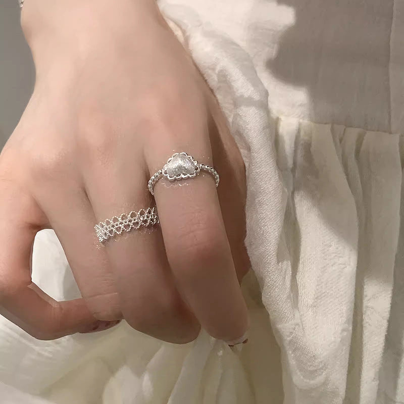 Sweet Lace Love Layered Rings