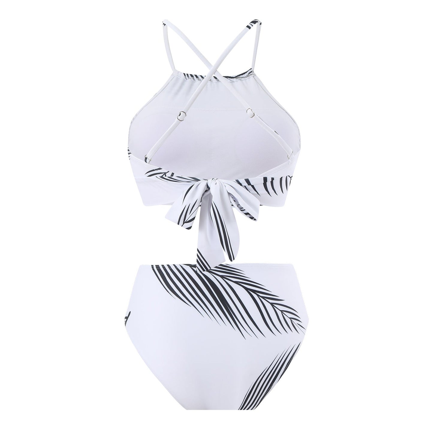 Feather Print Swimwear with Cover