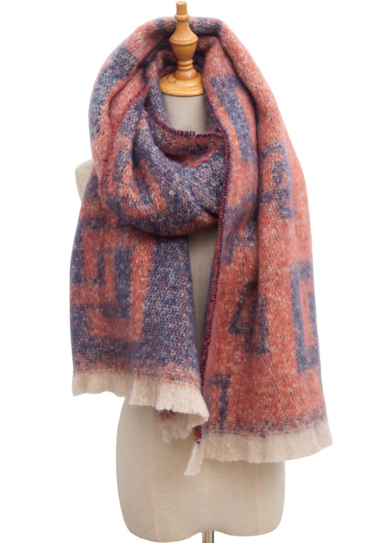 Plaid Vintage Print Scarves