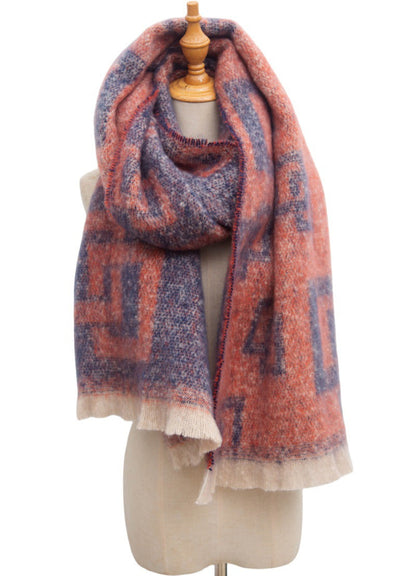 Plaid Vintage Print Scarves