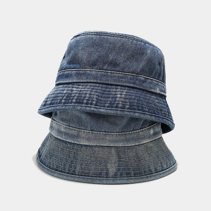 Washed Solid Color Foldable Denim Bucket Hat