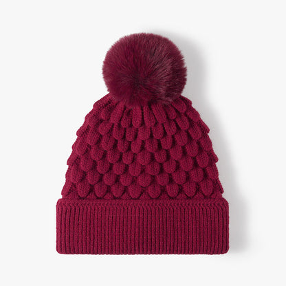 Solid Color Outdoors Pom Beanie