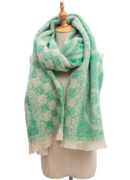 Plaid Print Vintage Scarves