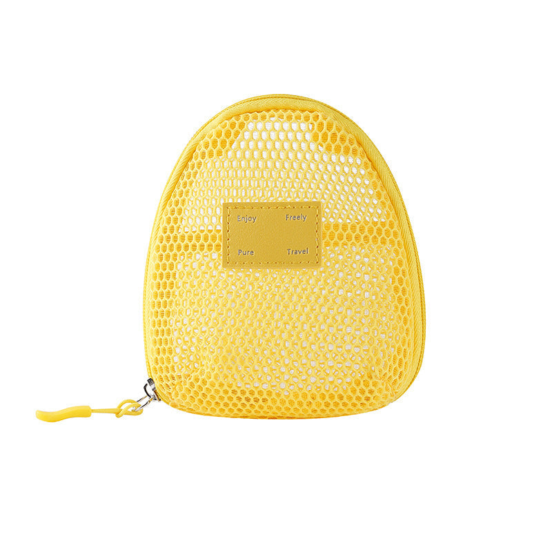 Solid Color Mesh Mini Make Up Bags