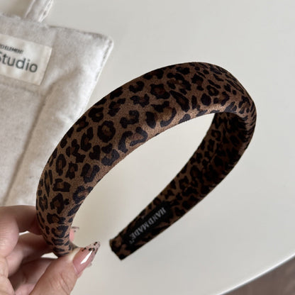 Oversized Double-Layer Leopard Print Hair Tie