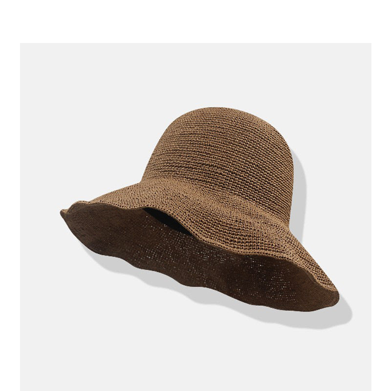 Casual Wide Brim Handwoven Straw Bucket Hat