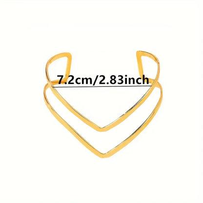 V-Shape Simple Open Arm Cuff