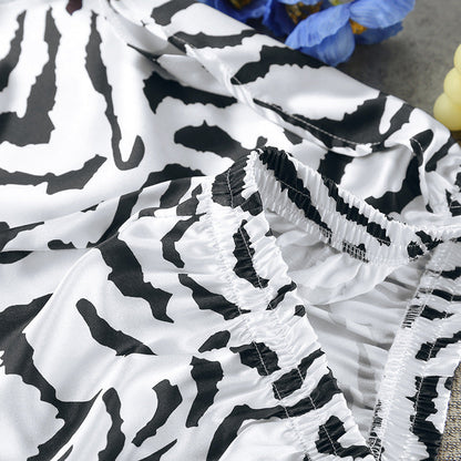 Sexy Zebra Print Soft Sleepwear Sets
