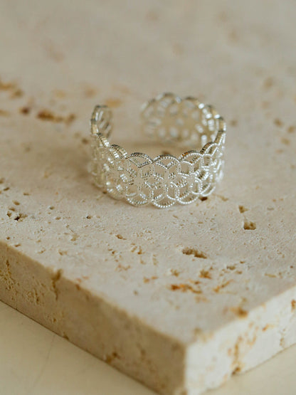 Vintage Lace Hollow Out Open Adjustable Ring