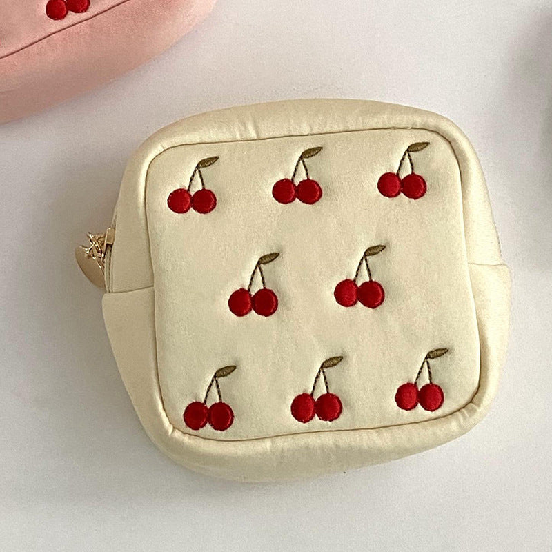 Square Cherry Sweet Cosmetic Bag