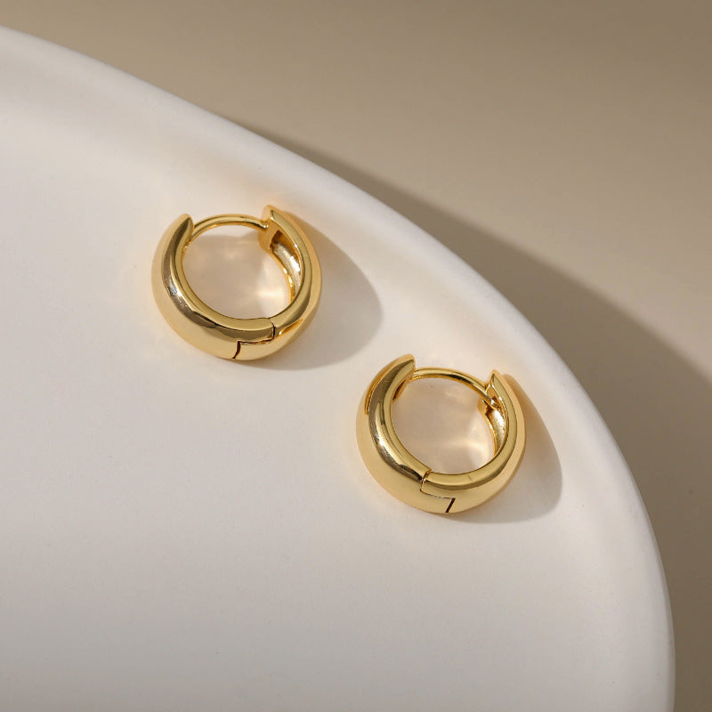 Gold Simple Small Hoop Earrings