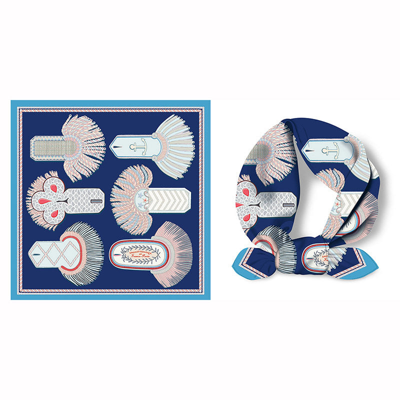 Splicing Colorful Art Print Square Satin Scarf