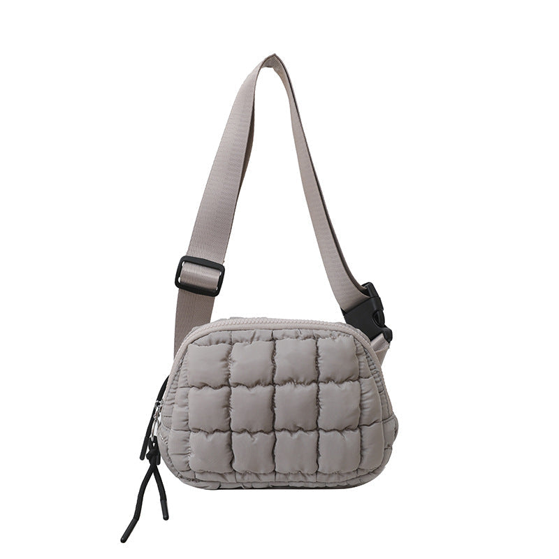 Candy Color Plaid Waist Bag Casual Chest Bag