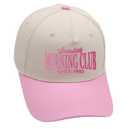 Casual Color Block Letter Embroidered Baseball Cap