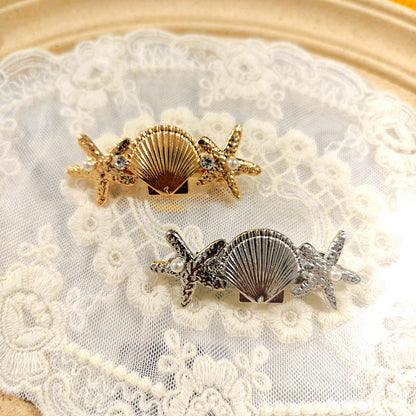 Trendy Pearl Starfish Rhinestone Hair Claw