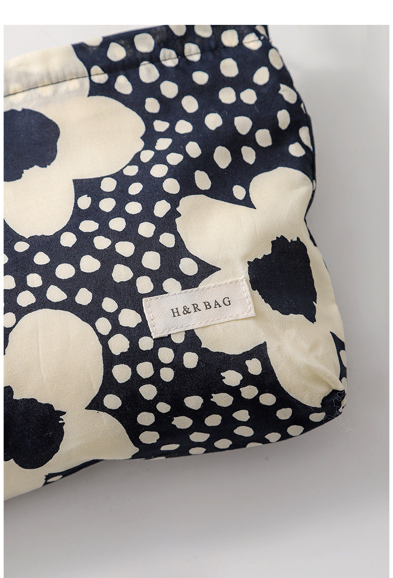Colorful Floral Print Simple Cosmetic Bag