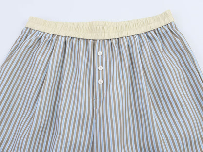 Striped Halter Vest Top Loose Pants Sets