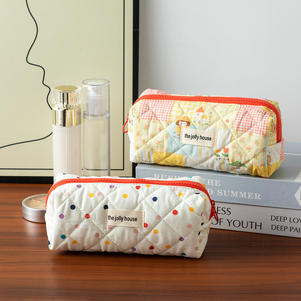 Cute Cartoon Colorful Dots Pencil Pouch