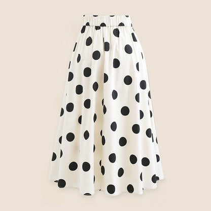 Polka Dot Bow Swimwear Skirt Cover