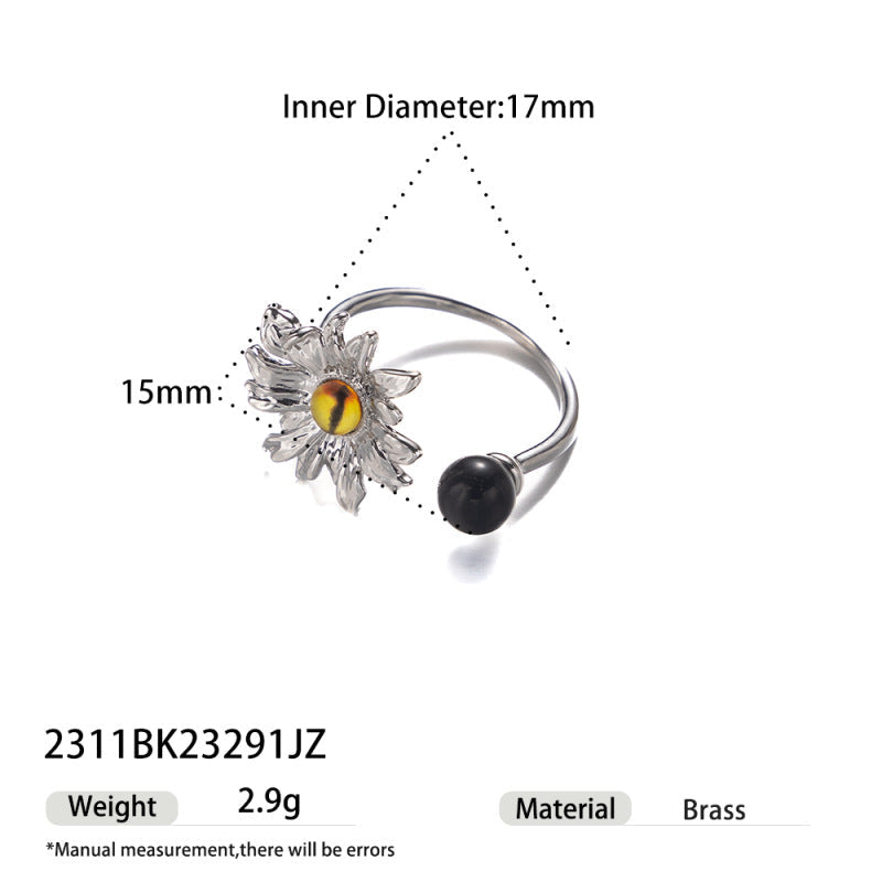 Irregular Zircon Delicate Adjustable Ring