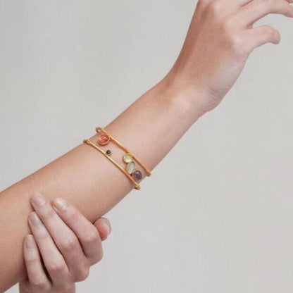 Colorful Gemstone Hollow Out Bracelets