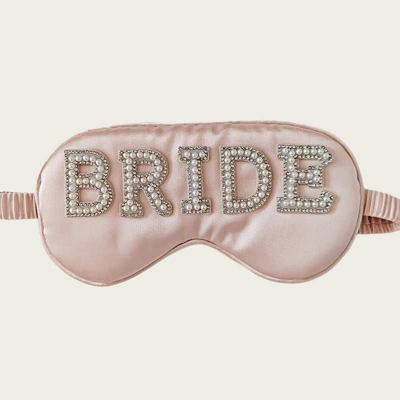 Elegant Pearl Decor Light Blocking Sleep Mask