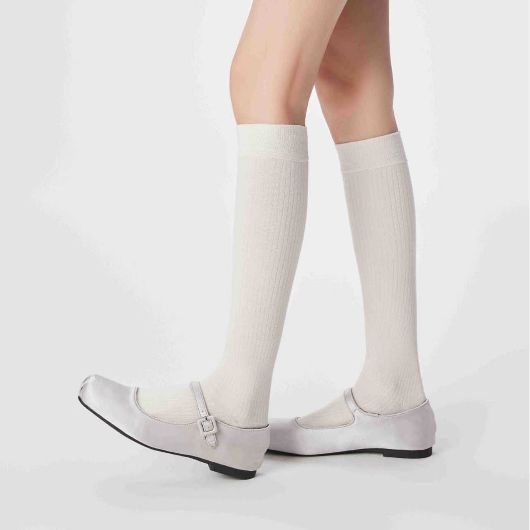 Casual Solid Color Knee High Wool Socks