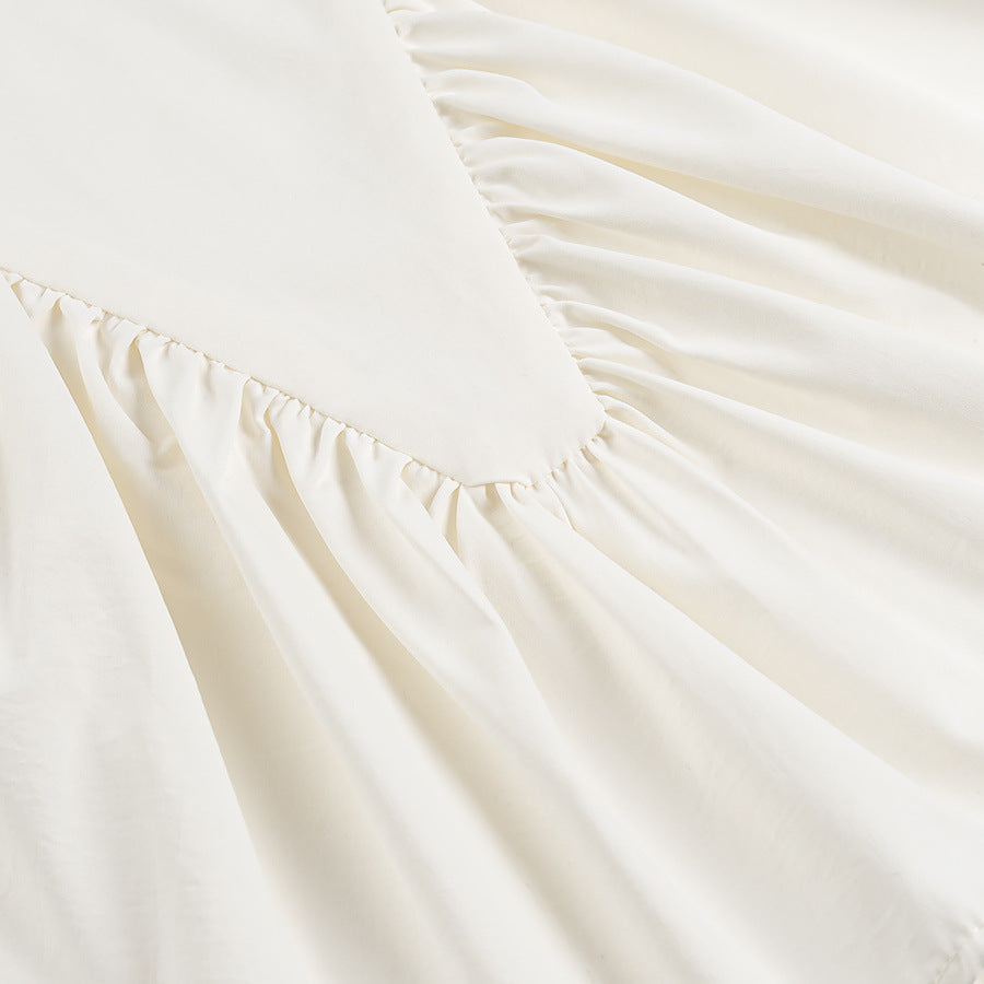 Solid Color Ruched  Sleeveless Tank Top