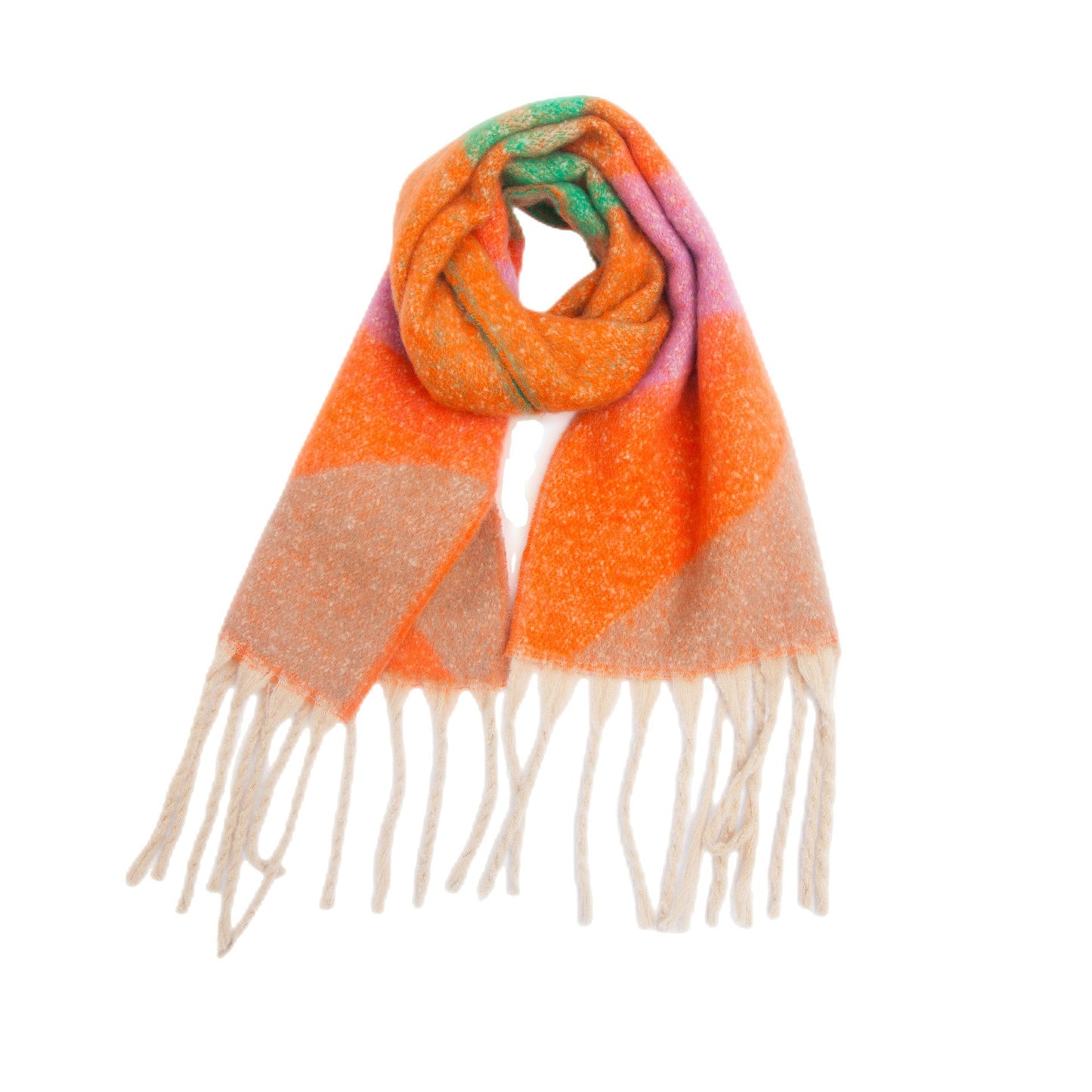 Comtrast Color Tassel Mohair Scarves