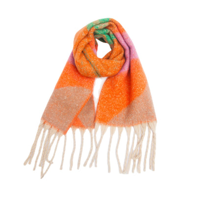 Comtrast Color Tassel Mohair Scarves
