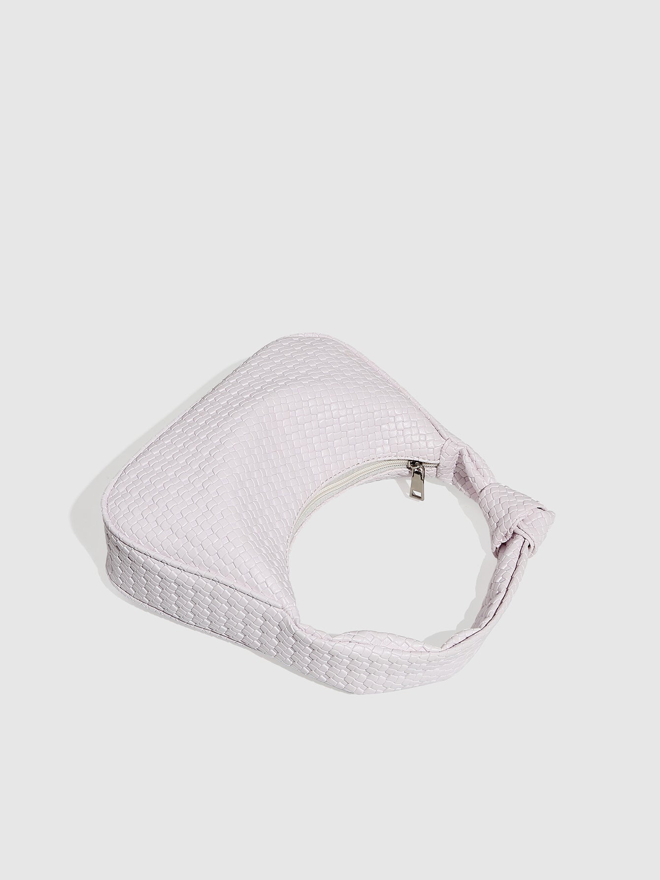 Fashion Solid Color Woven Handbag