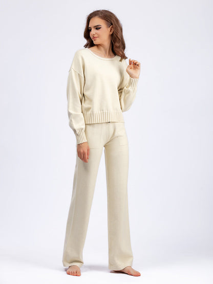 2+ Round Neck Simple Knit Sets