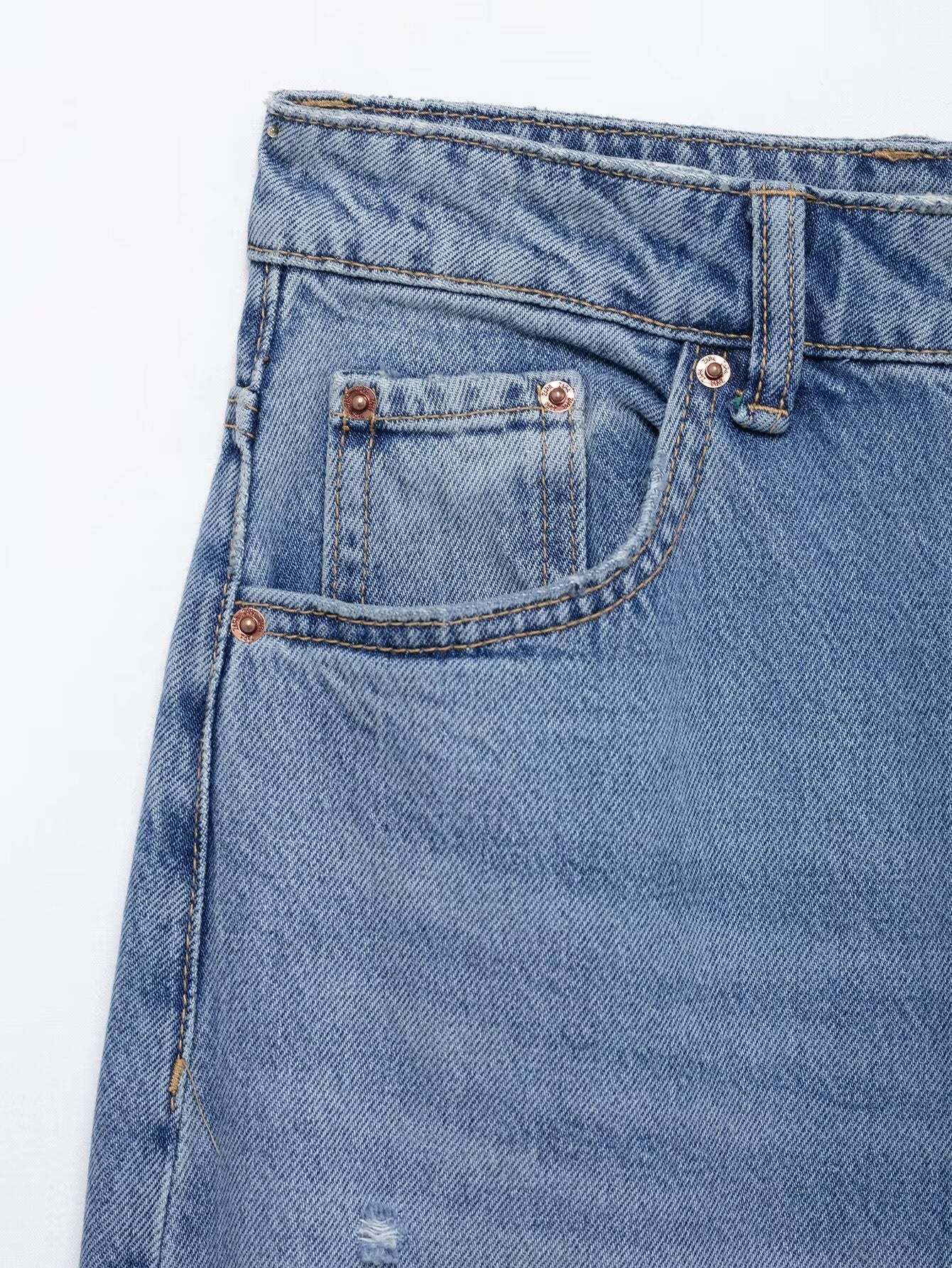 Casual  Distressed Loose Mid Rise Jeans