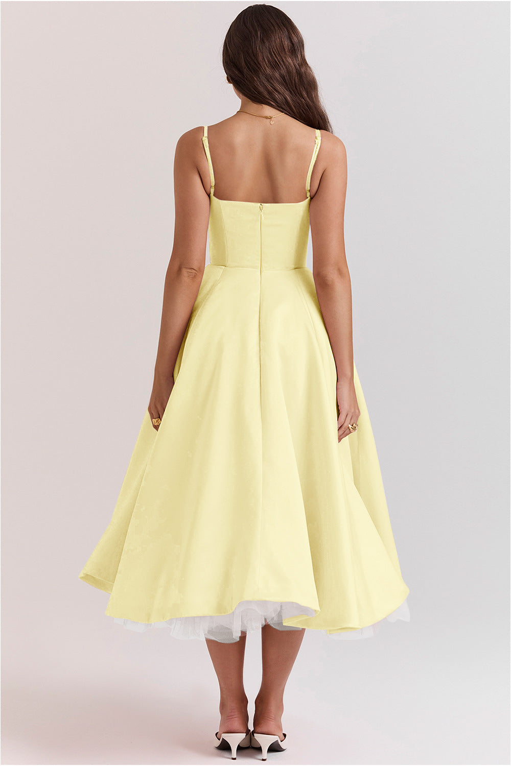 Layered Sweet Spaghetti Puffy Party Dress