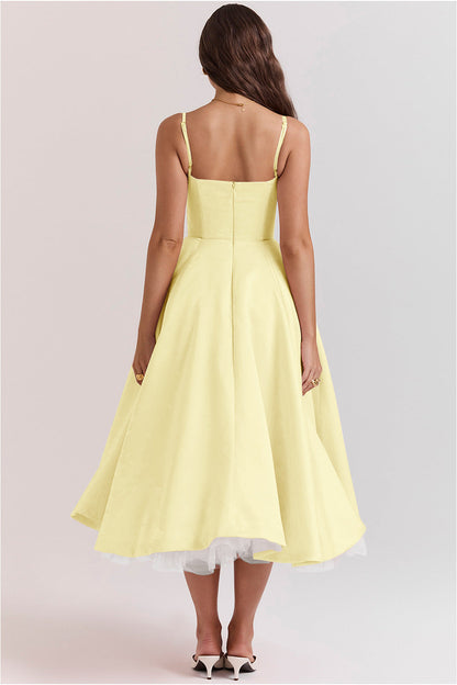 Layered Sweet Spaghetti Puffy Party Dress