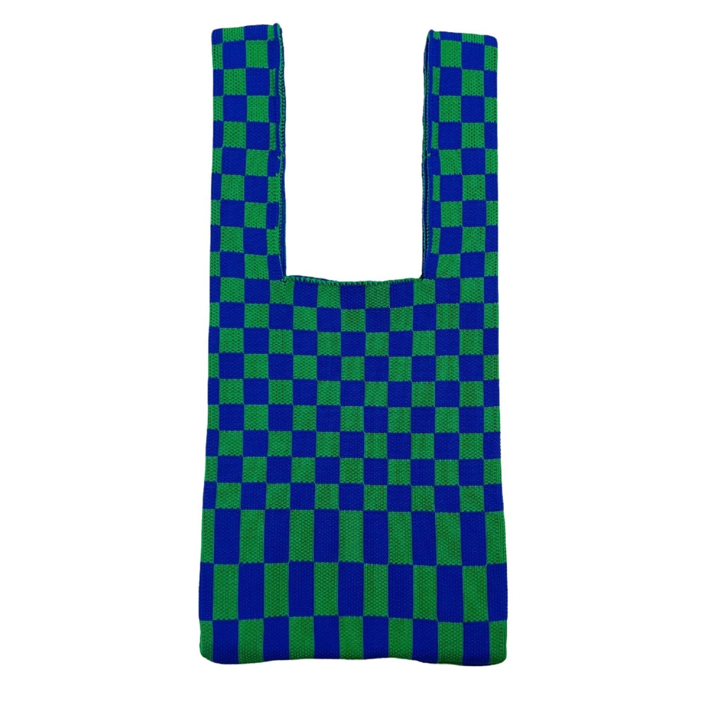 20+ Colorful Plaid Color Block Knit Handbag