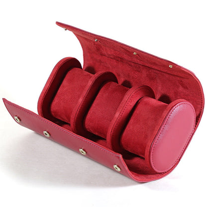 Portable PU Leather Watch Roll Organizer