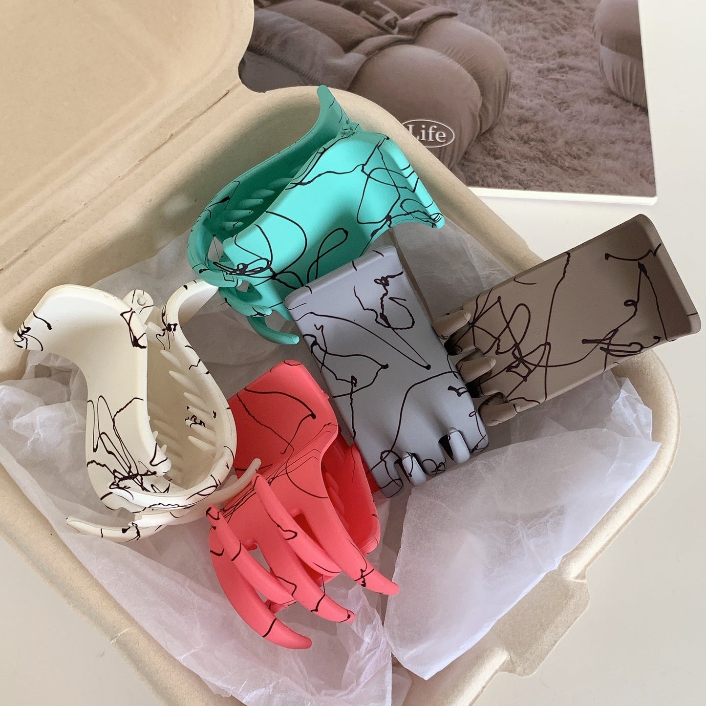 Small Solid Color Claw Clip