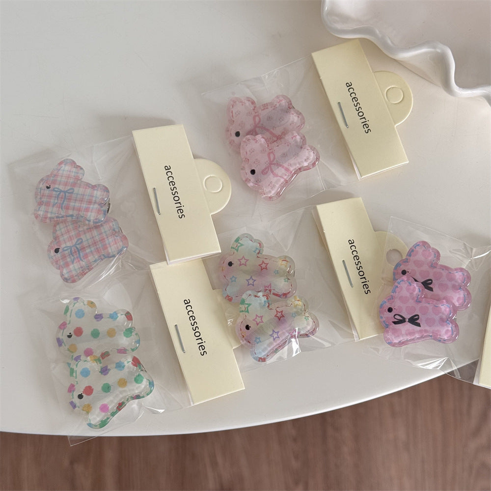 Cute Flower Rabbit Sweet Hair Clips