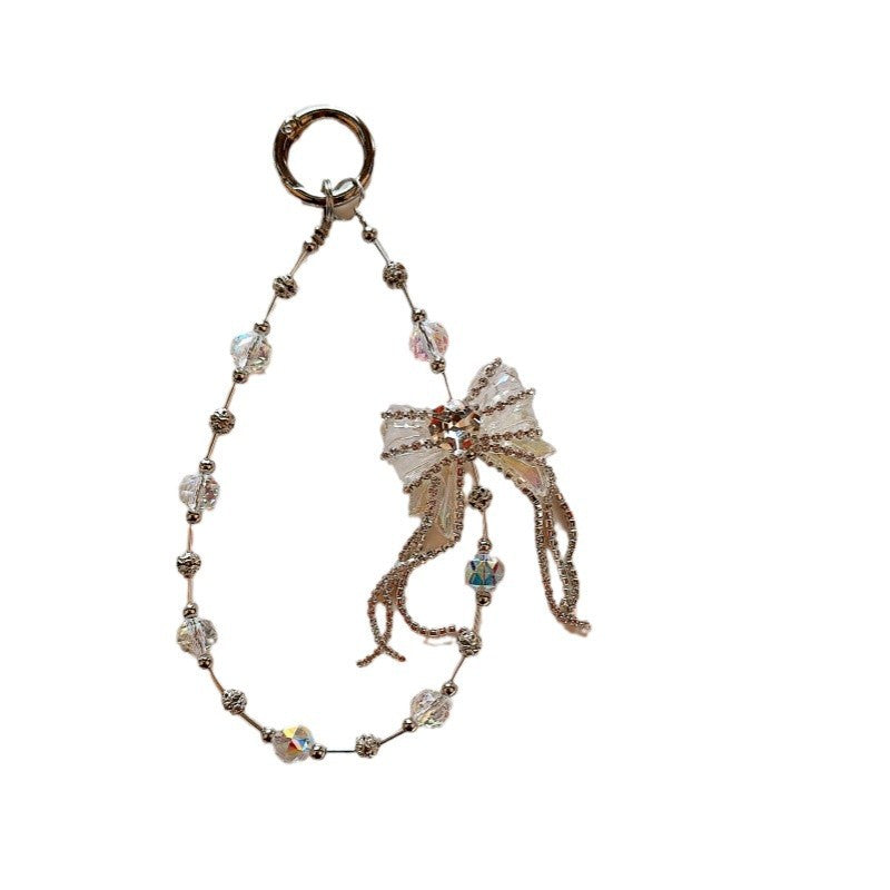 Cute Crystal Beaded Butterfly Keychain
